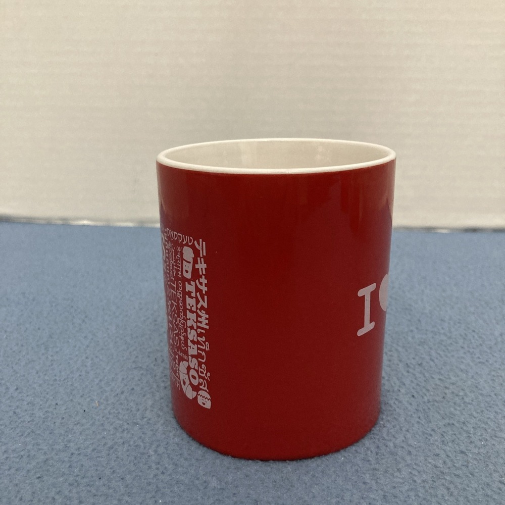 85°C Bakery Red "I ❤️ 85°C" Texas Theme 16oz Coffee/Tea Mug - Picture 2 of 8